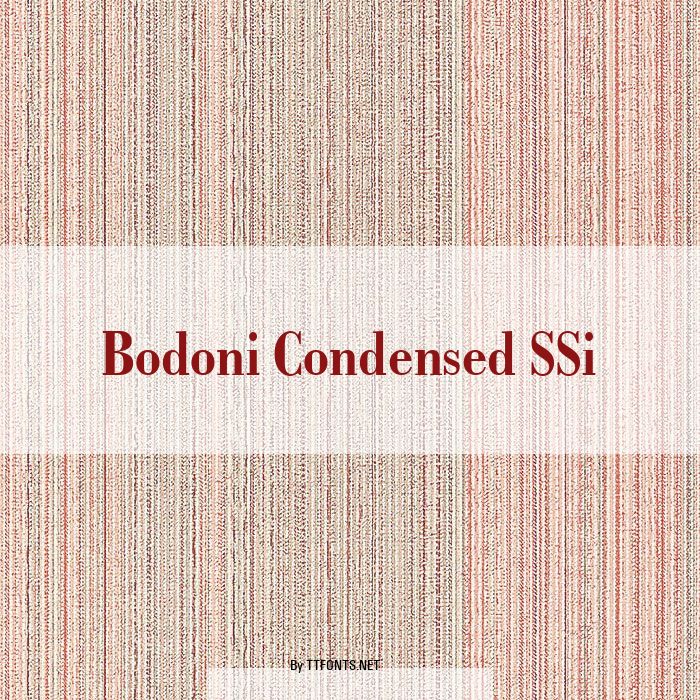 Bodoni Condensed SSi example